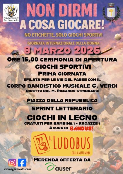 NON DIRMI A COSA GIOCARE! No etichette, solo giochi sportivi - Giornata internazionale della donna - 8 marzo 2026
