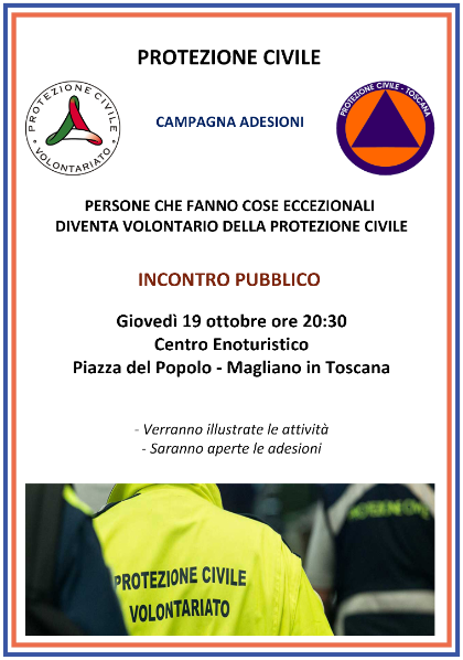 Protezione Civile - Campagna Adesioni