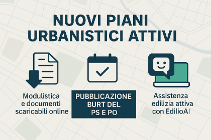 Pubblicazione BURT: Nuovo Piano Strutturale e Piano Operativo – Osservazioni e modulistica online Pubblicazione BURT: Nuovo Piano Strutturale e Piano Operativo – Osservazioni e modulistica online