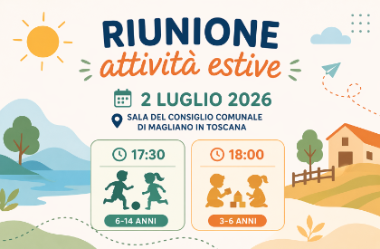 Riunione Attività Estive 3-6 e 6-14 anni - 2026