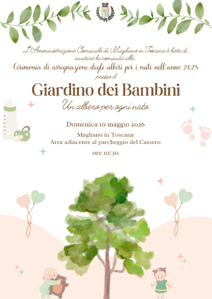 Giardino dei Bambini: cerimonia di assegnazione degli alberi per i nati nel 2025