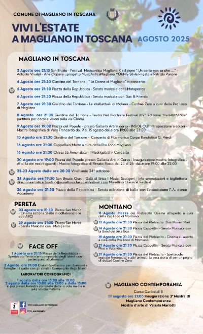 EVENTI AGOSTO 2025