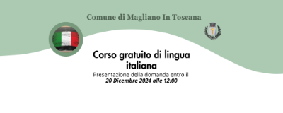 BANNER - Corso gratuito di lingua italiana
