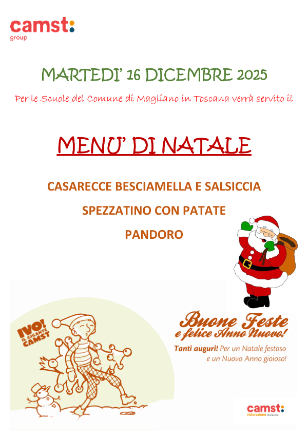LOCANDINA MENU' NATALE magliano 2025