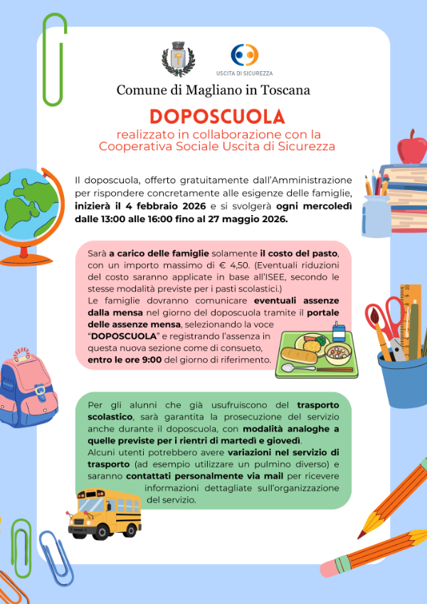 Doposcuola 2026 - info