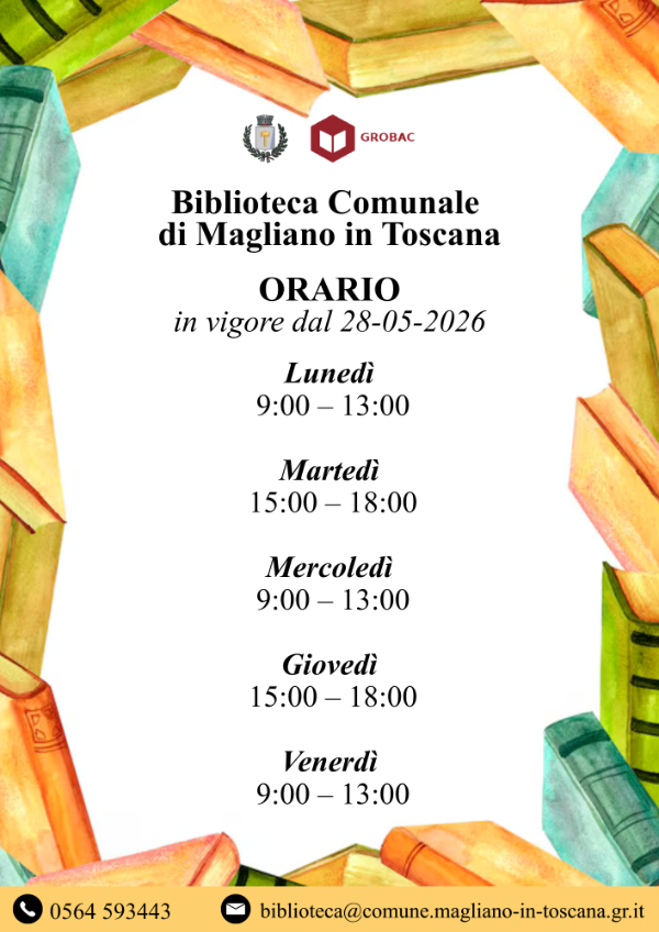 Orario biblioteca con recapiti