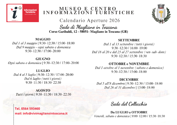orario centro info e museo magliano