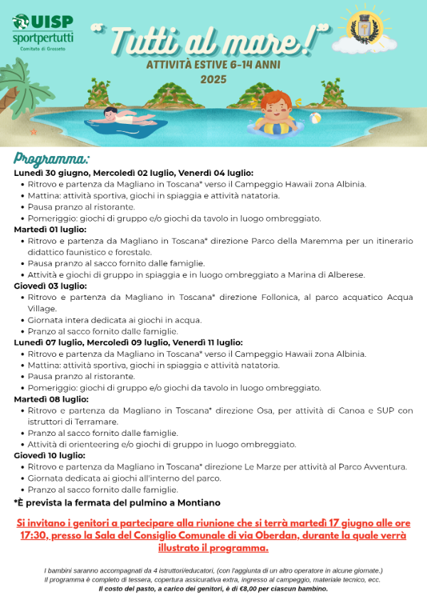 Programma - Tutti al mare