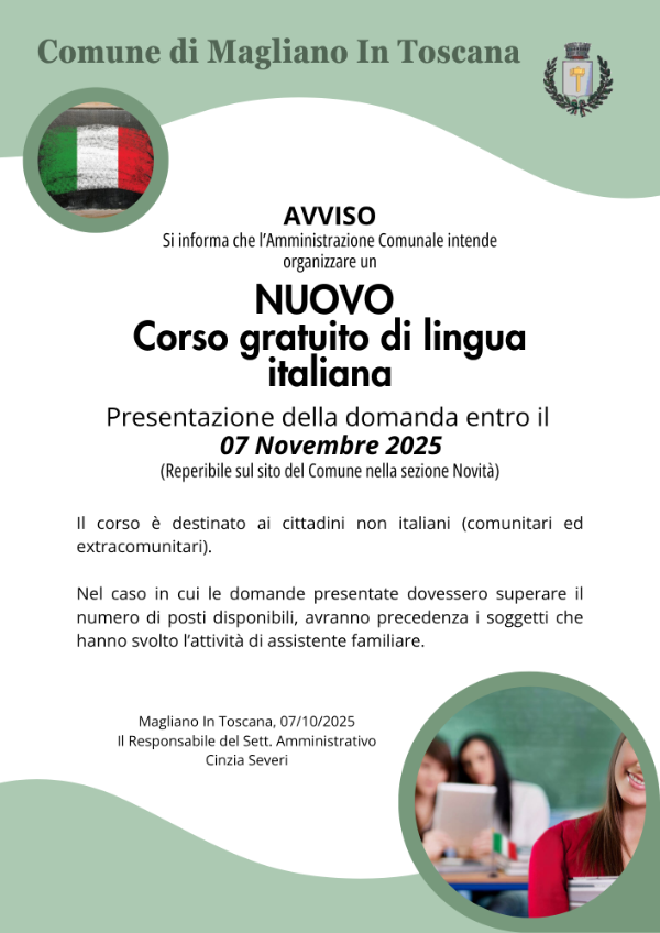 NUOVO Avviso - Corso lingua italiana-1