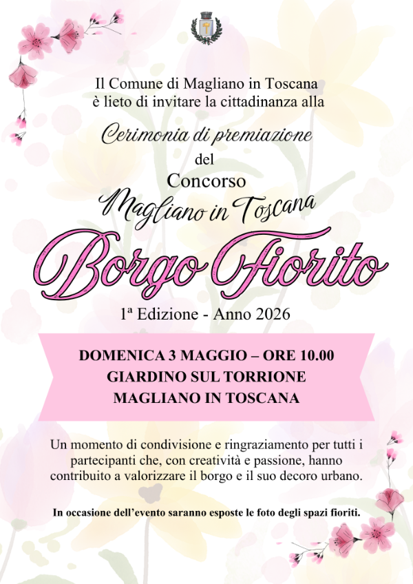Locandina Cerimonia di Premiazione Borgo Fiorito
